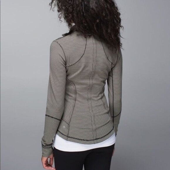 Lululemon From Striped Jacket Full Zip Size 6 Activewear Sporty - Picture 2 of 15